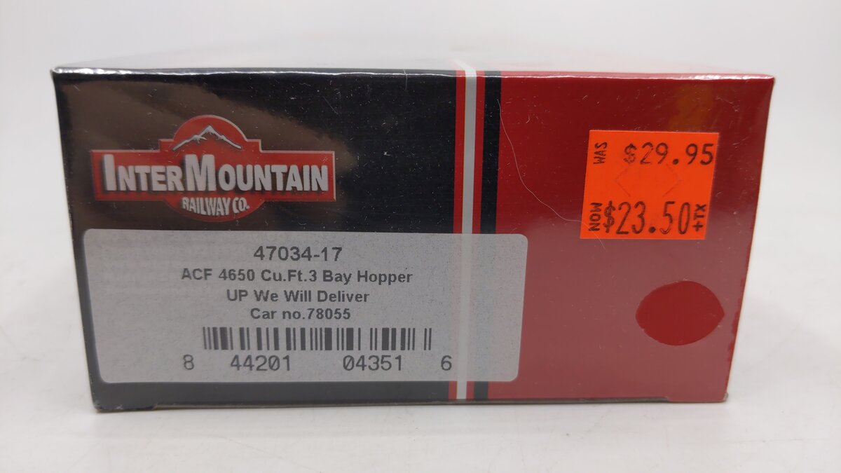 InterMountain 47034-17 HO UP 'We Will Deliver' ACF 4650cf 3-Bay Hopper #78055 LN/Box