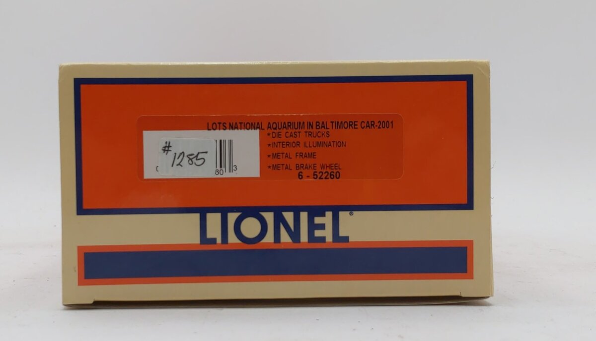 Lionel 6-52260 2001 LOTS National Aquarium In Baltimore Car 2001 #52260 LN/Box