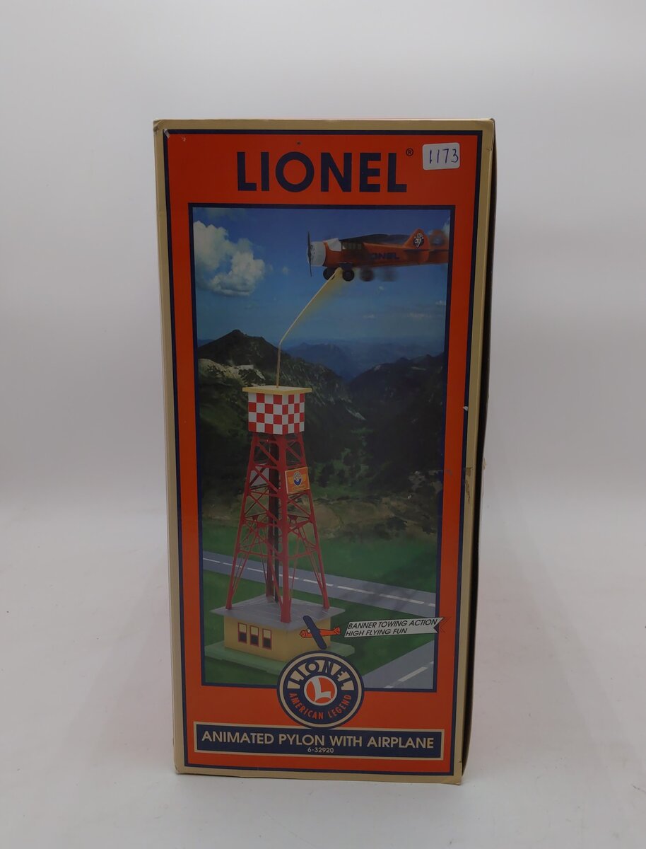 Lionel 6-32920 O Gauge Animated Pylon With Airplane L-99 LN/Box