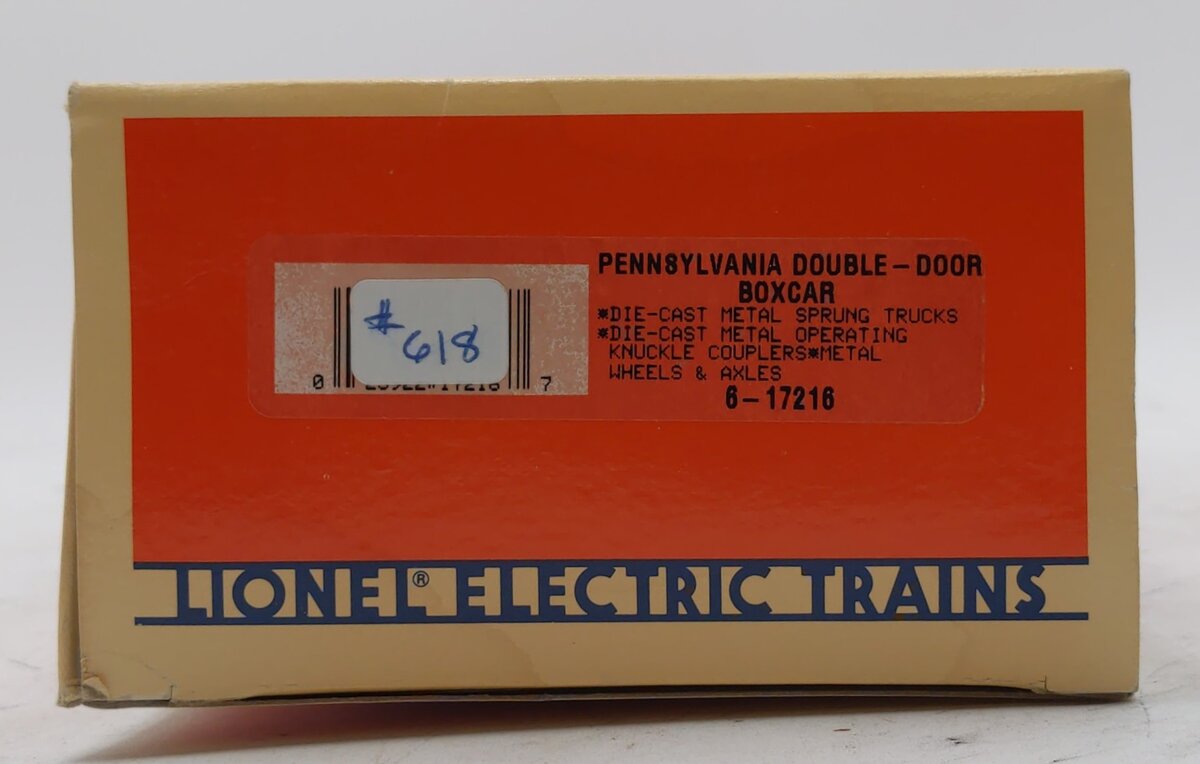 Lionel 6-17216 O Gauge Pennsylvania Railroad Double Door Boxcar #60155 LN/Box