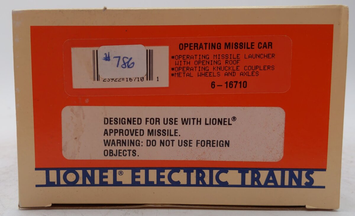 Lionel 6-16710 O Gauge Operating U.S. Army Missile Car #16710 LN/Box