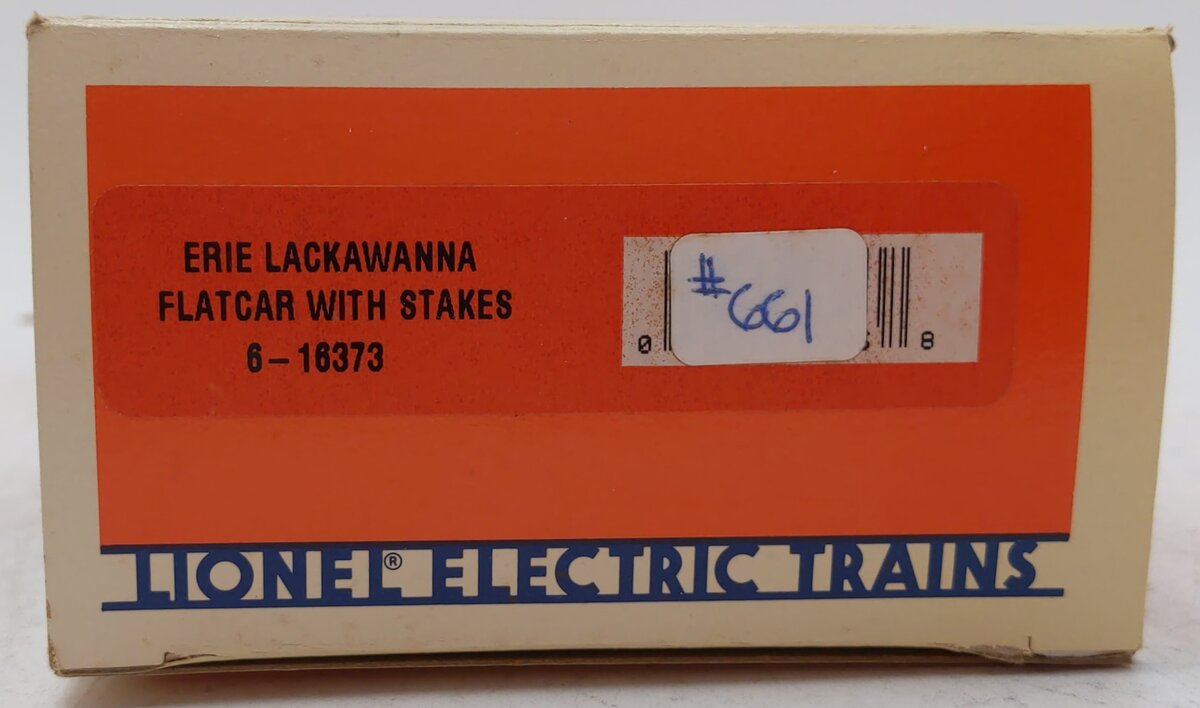 Lionel 6-16373 Erie Lackawanna Flatcar #16373 with Stakes NIB