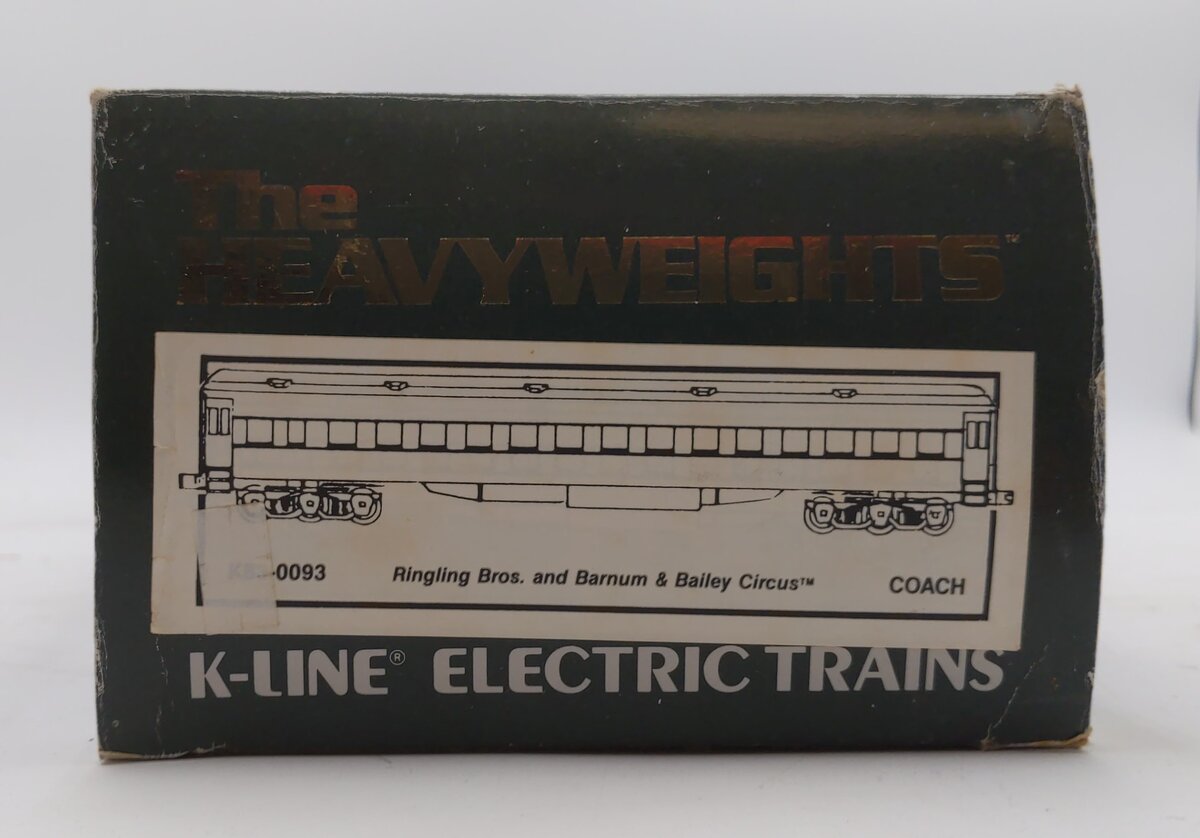 K-Line K83-0093 O Gauge Ringling Bros 18" Heavyweight Coach Car #93 LN/Box