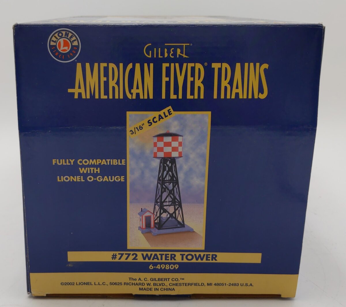 American Flyer 6-49809 S Scale Checkerboard Bubbling Water tower #772 LN/Box