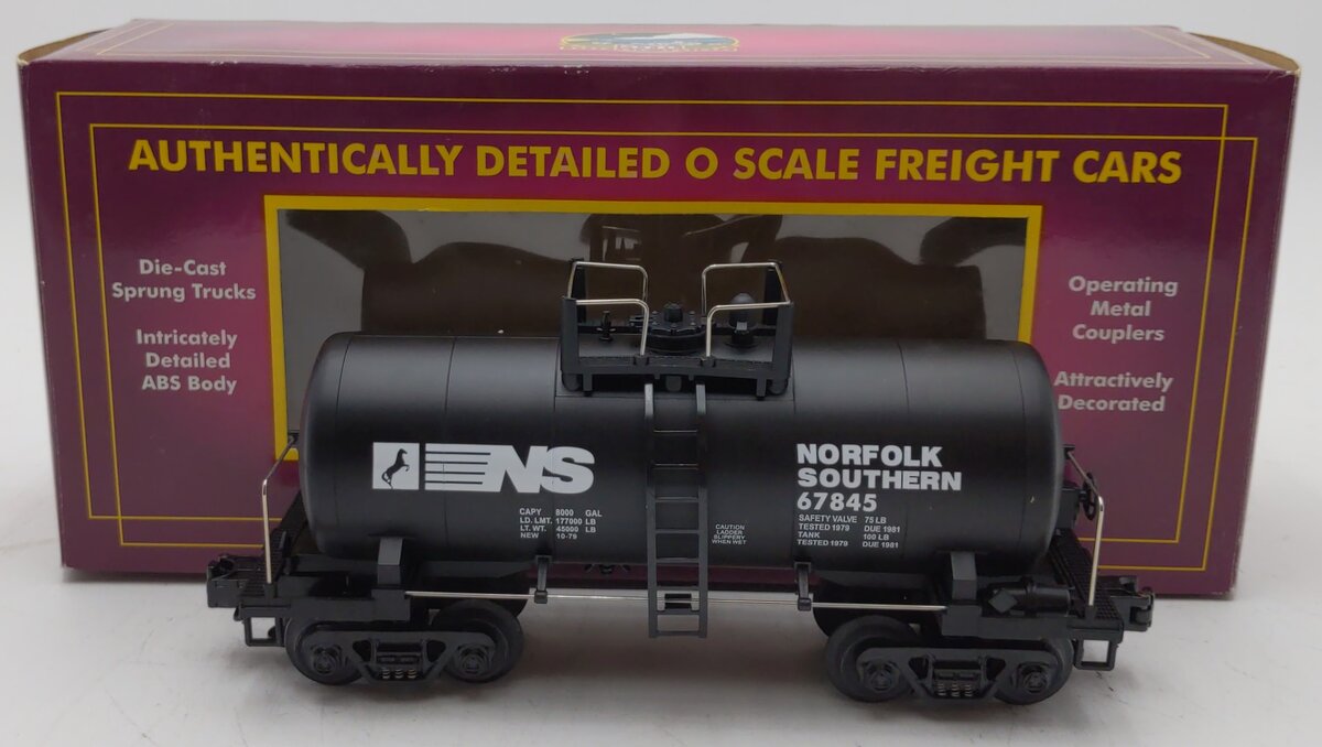 MTH 20-9600 O Gauge Norfolk Southern 8,000 Gallon Tank Car #67845