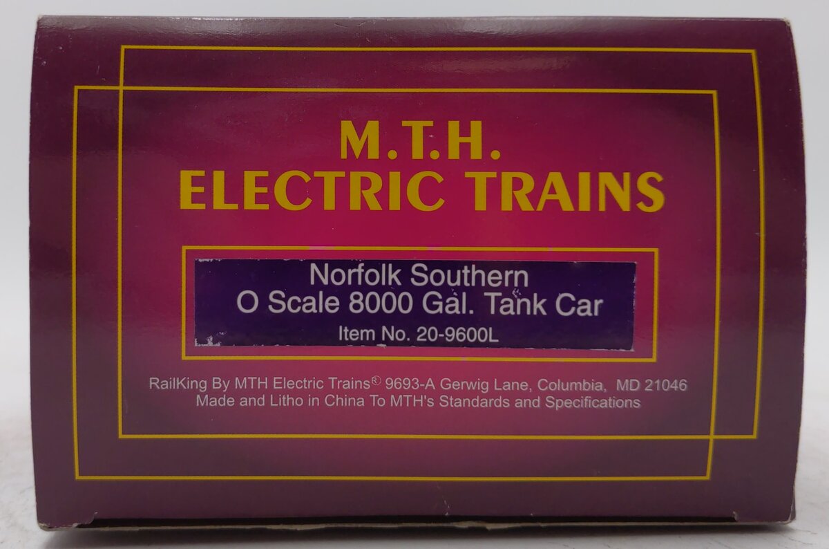 MTH 20-9600 O Gauge Norfolk Southern 8,000 Gallon Tank Car #67845 LN/Box