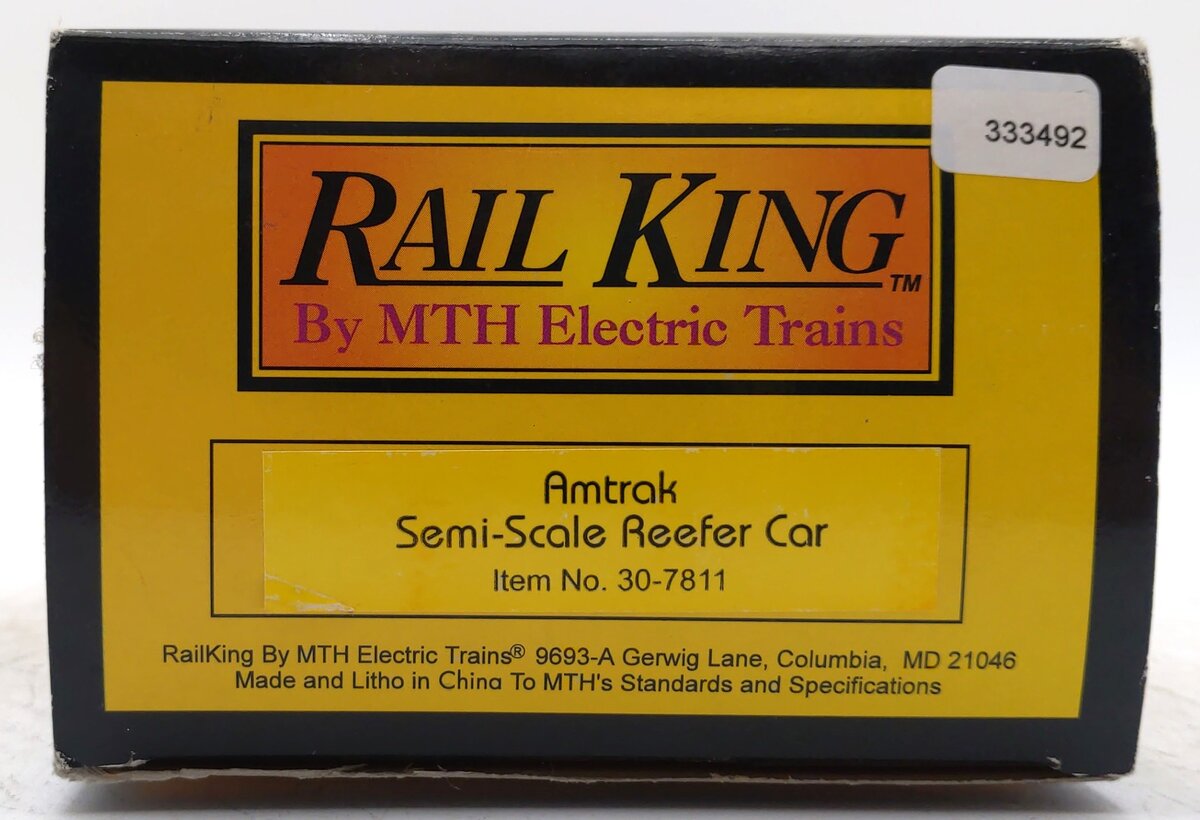 MTH 30-7811 O Amtrak RailKing 40' Woodsided Reefer Car #1505 LN/Box