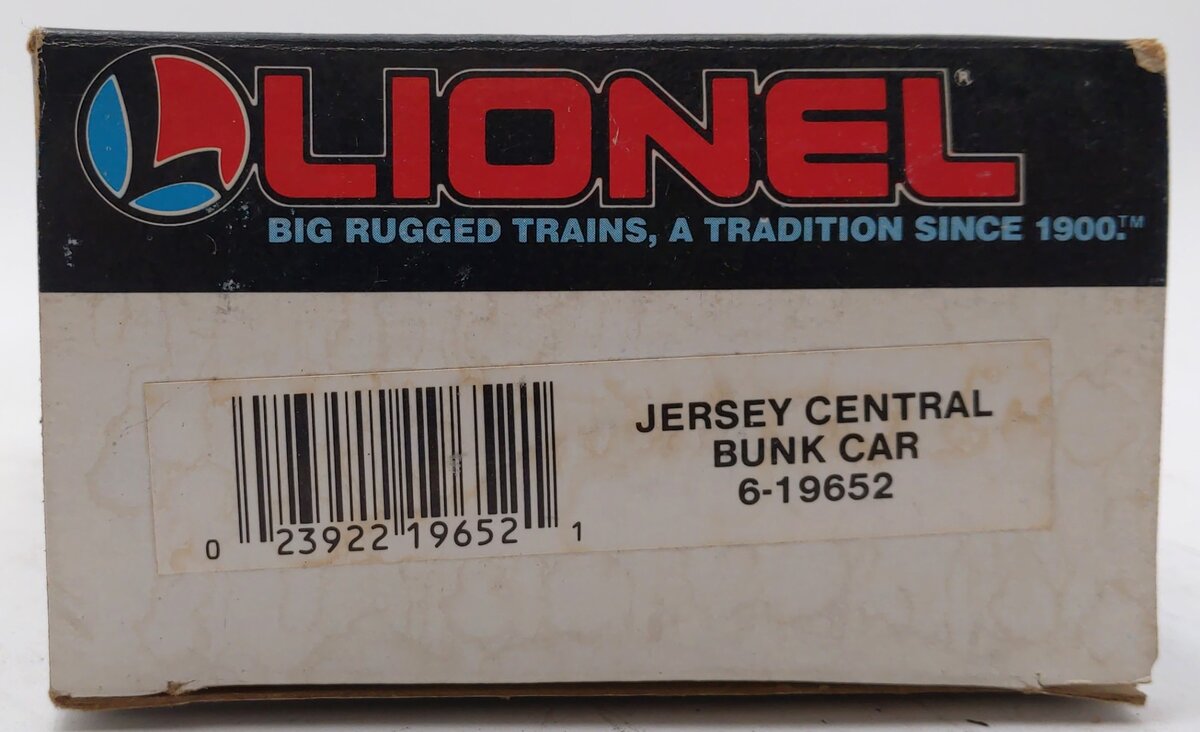 Lionel 6-19652 O Gauge Jersey Central Bunk Car NIB