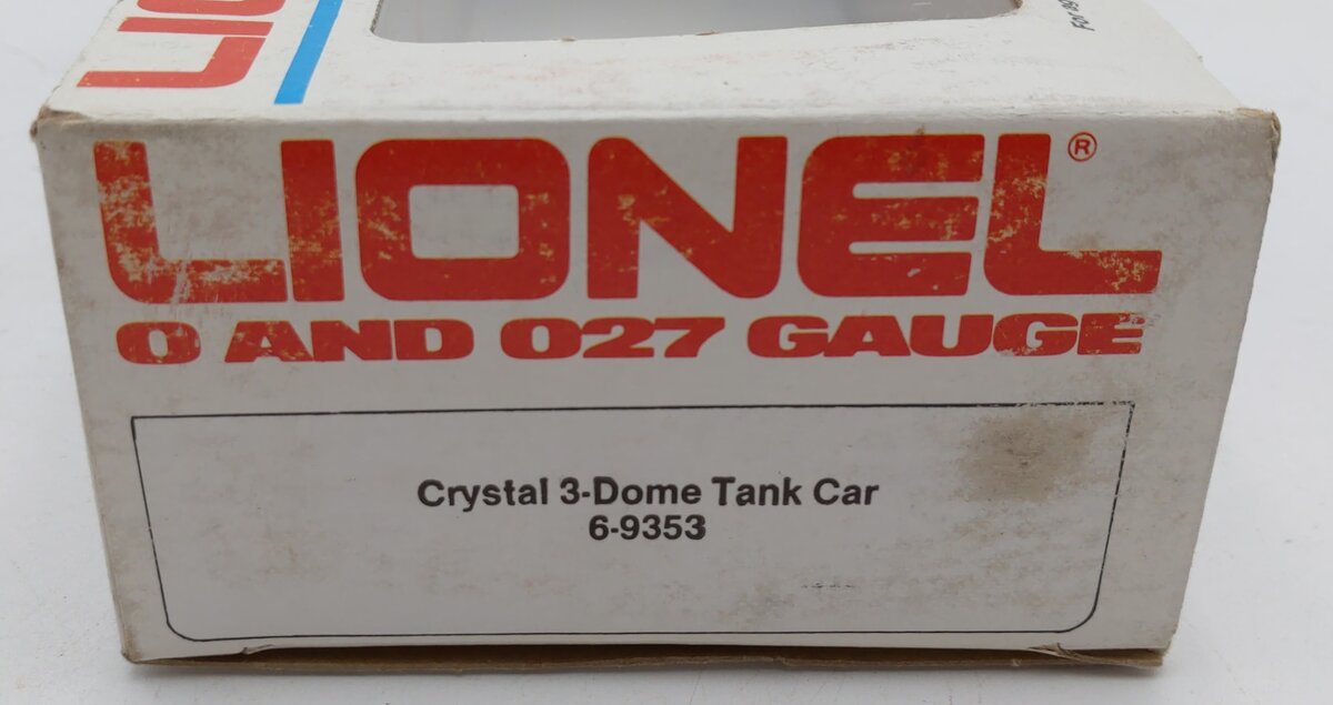 Lionel 6-9353 O Gauge Crystal Line Triple Dome Tank Car #9353 LN/Box