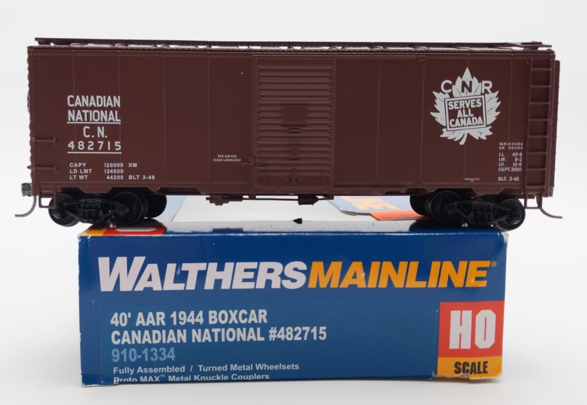Walthers 910-1334 HO Canadian National 40' AAR 1944 Boxcar #482715