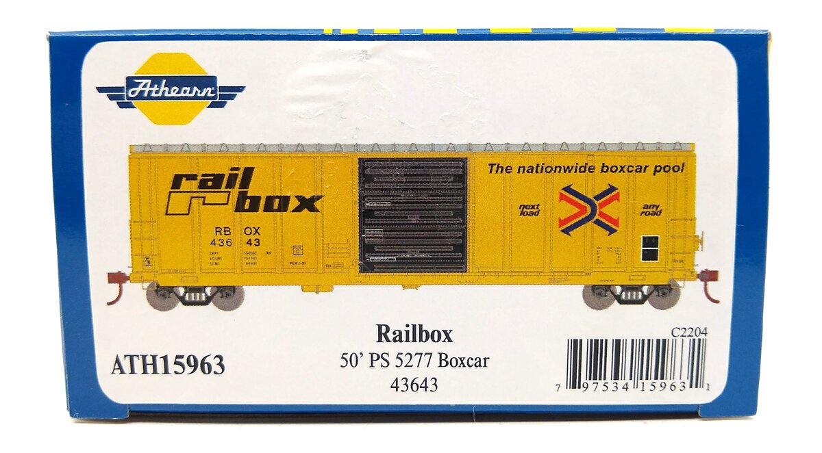 Athearn 15963 HO Railbox 50' PS 5277 Box Car #43643