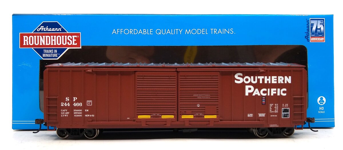 Roundhouse 97987 HO SP/Plain 50' FMC 5283 Double Door Boxcar #244466