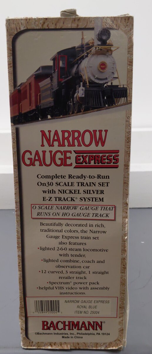 Bachmann 25004 On30 Gauge Express Royal Blue Train Set VG/Box