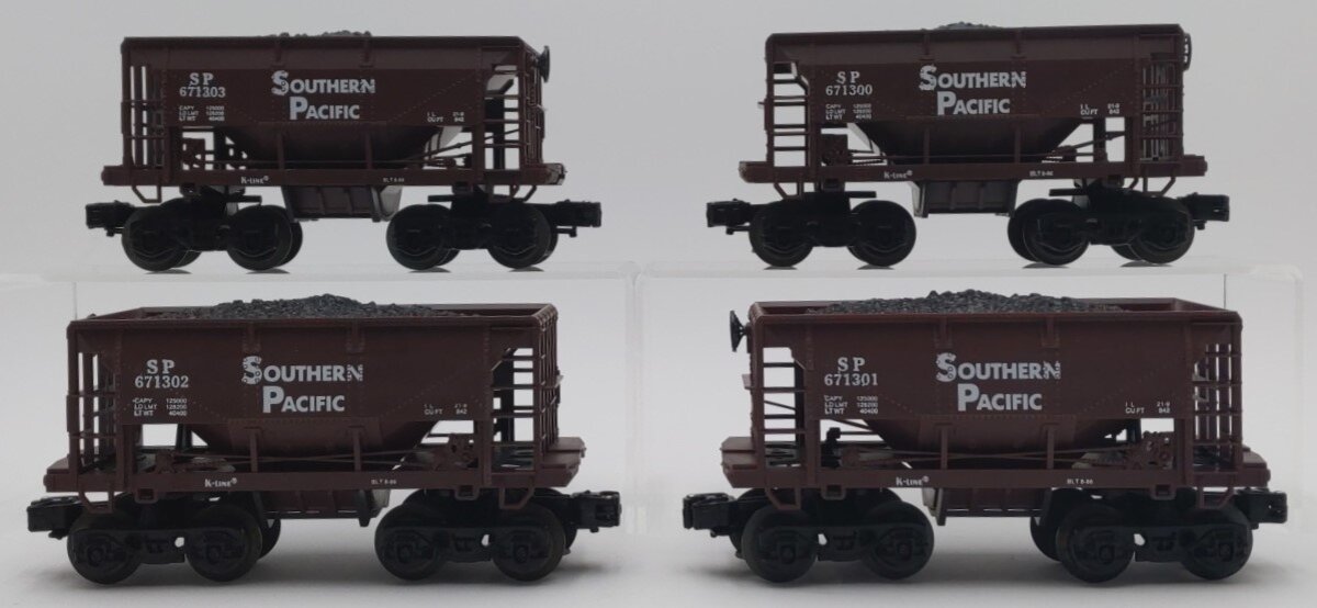 K-Line K6713A O Gauge Southern Pacific Ore Car 4-Car Set NIB