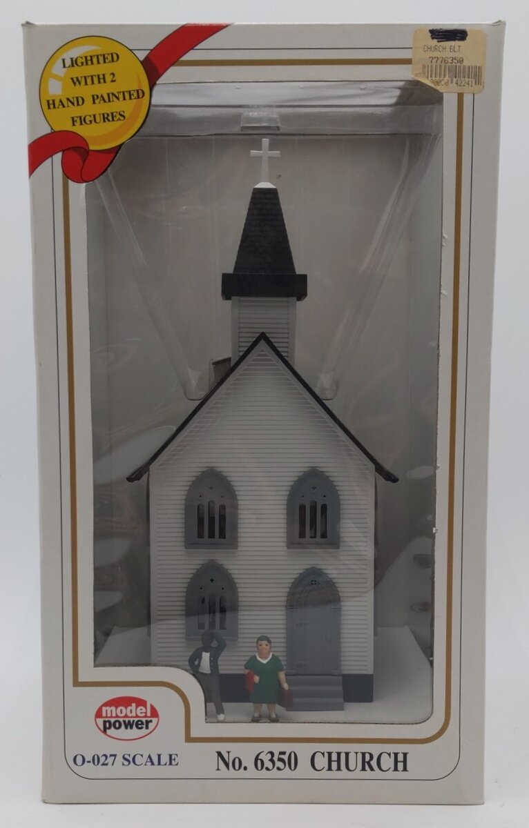 Model Power 6350 O Built-Up Church Building with 2 Figures