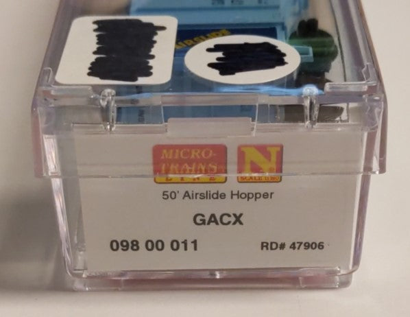Micro-Trains 09800011 N GACX 4180 cu ft Airslide Covered Hopper #47906