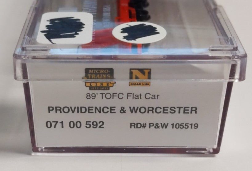 Micro-Trains 07100592 N Providence and Worcester 89' PS Flat Car #105519