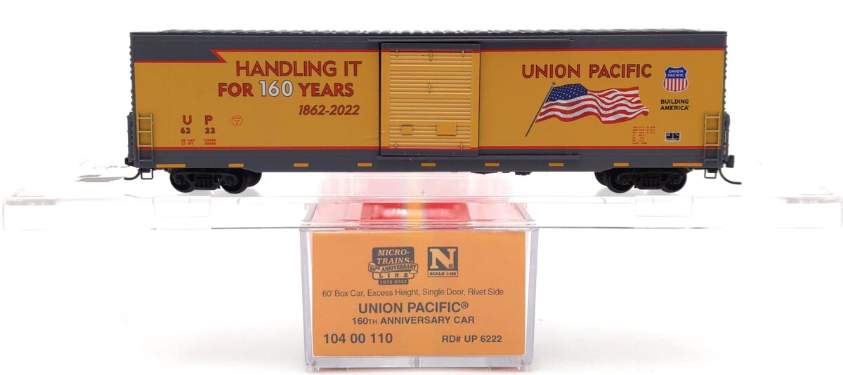 Micro-Trains 10400110 N UP 160th Anniversary 60' High-Cube Boxcar #6222