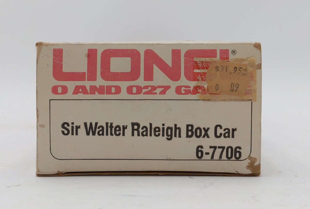 Lionel 6-7706 O Gauge Sir Walter Raleigh Billboard Boxcar EX/Box