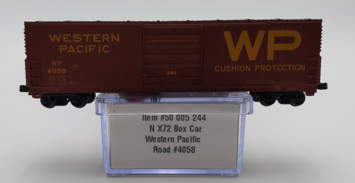 Atlas 50005244 N Western Pacific Brown/Yellow X72 Boxcar #4058