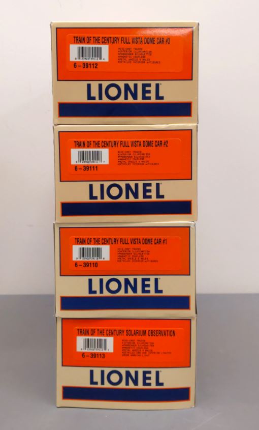 Lionel 6-39109 O Spirit of Century Aluminum 4-Car Set LN/Box