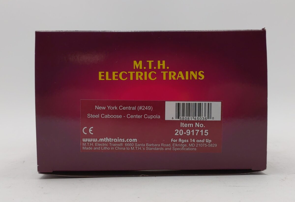 MTH 20-91715 O New York Central Center Cupola Steel Caboose #243/249