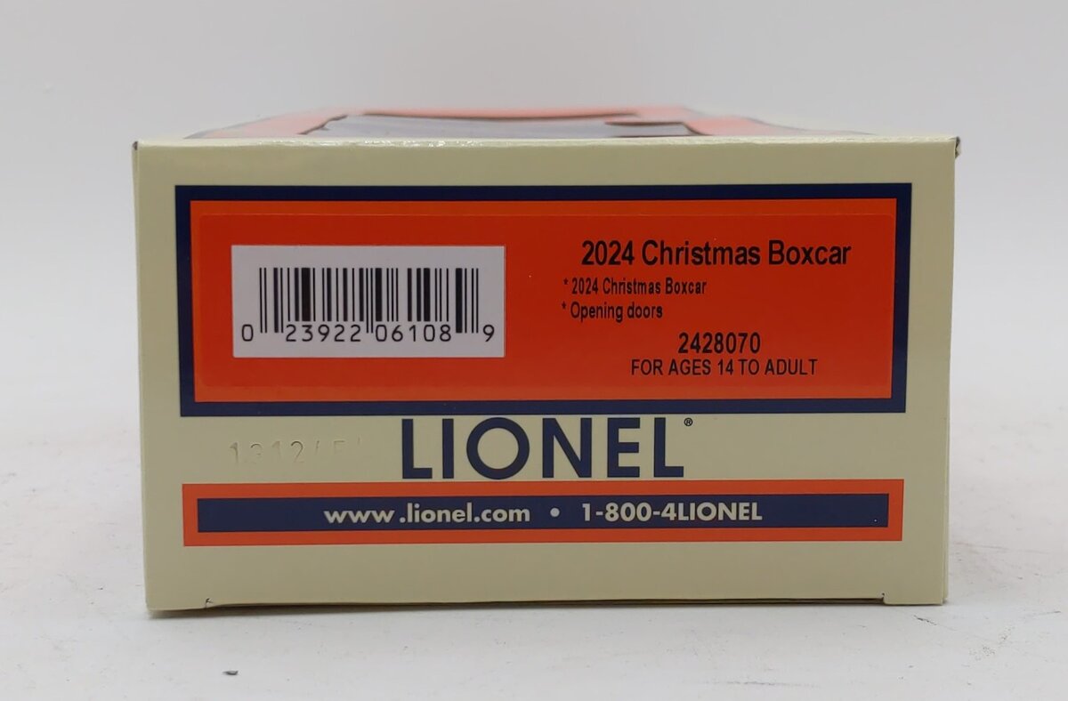 Lionel 2428070 O 2024 Christmas Boxcar LN/Box