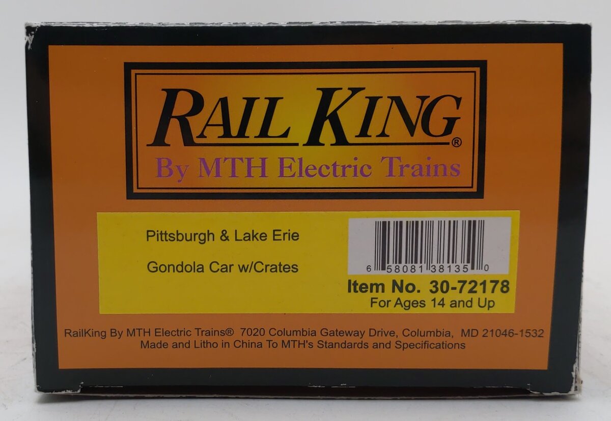 MTH 30-72178 O New York Central Gondola Car w/Crate Load
