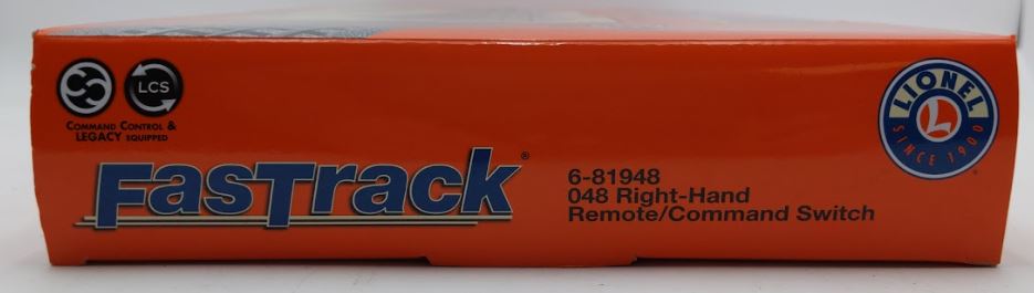 Lionel 6-81948 O Gauge O48 FasTrack Remote Right Hand Switch Turnout