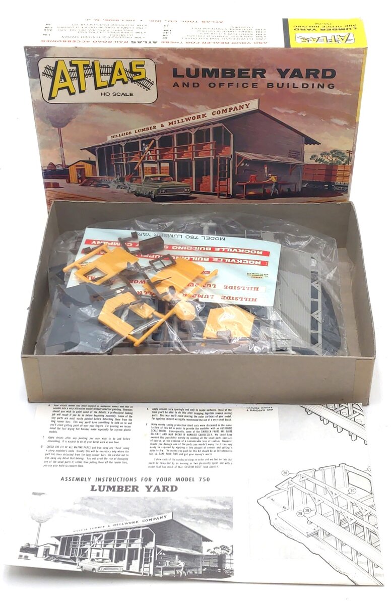 Atlas 0750 HO Lumber Yard & Office Buildings Building Kit