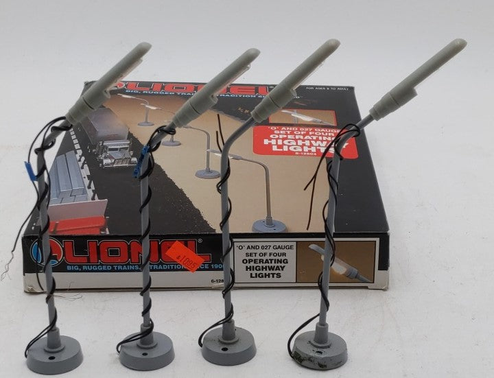 Lionel 6-12804 O And O27 Operating Highway Lights (Set of 4) LN/Box