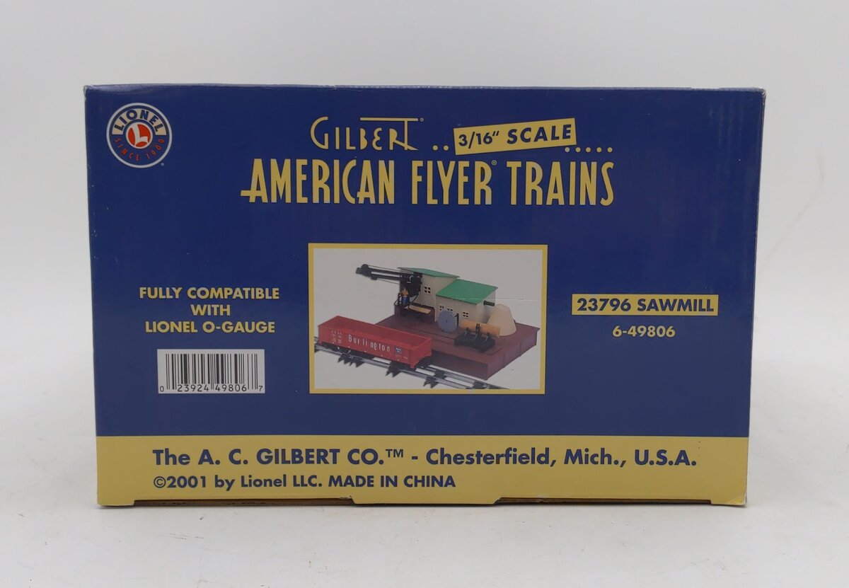 American Flyer 6-49806 S Scale Operating Sawmill NIB
