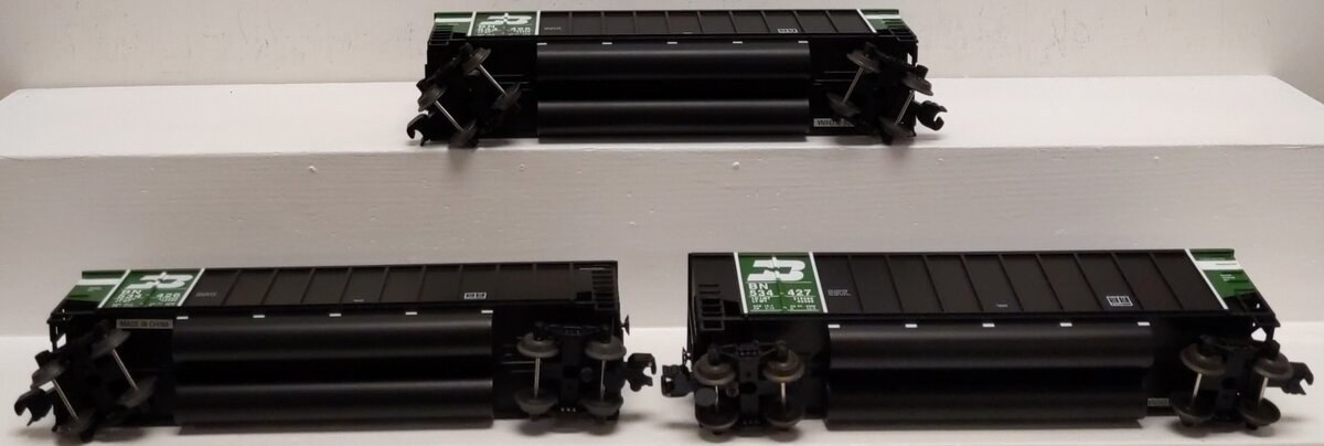 Lionel 6-17417 O Gauge Burlington Northern Rotary Bathtub Gondolas (Set of 3) LN/Box