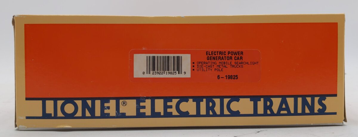 Lionel 6-19825 O Gauge EMD Electric Power Generator Car #19825 NIB