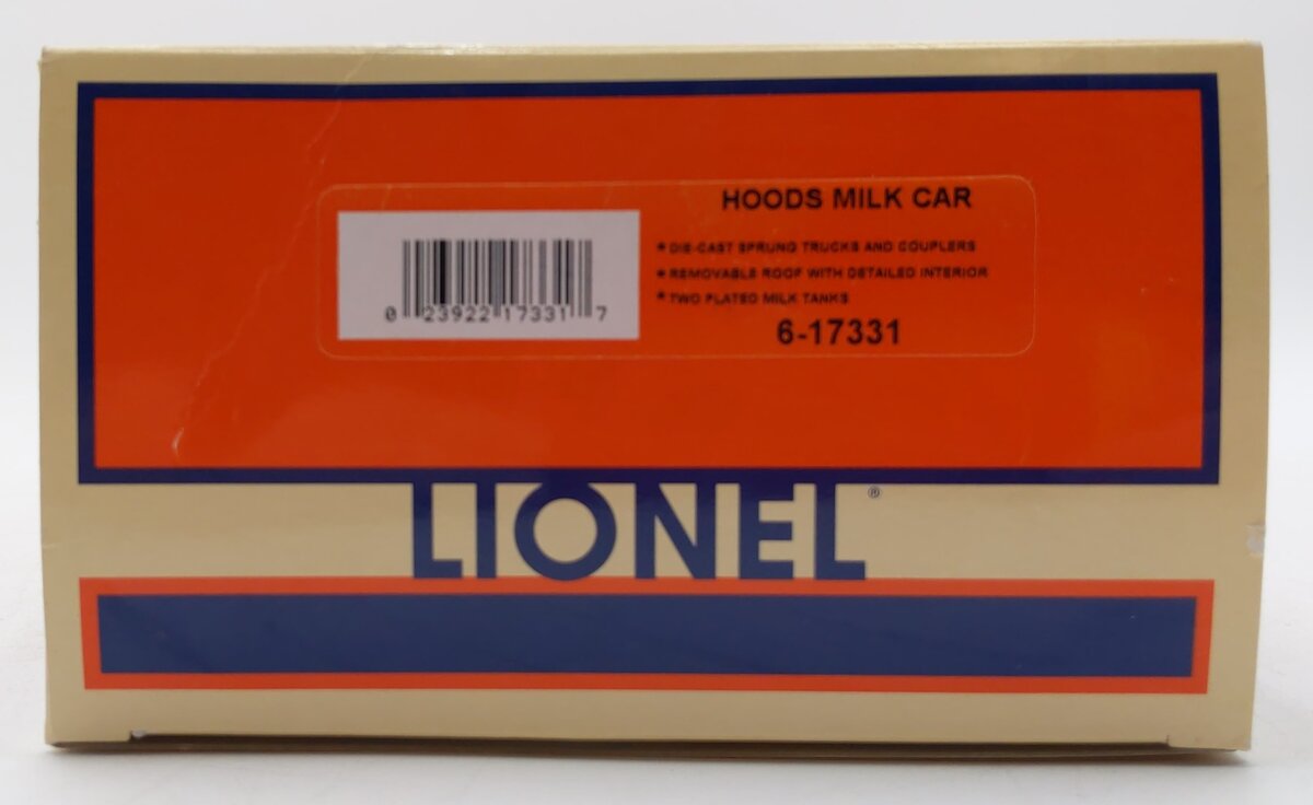 Lionel 6-17331 O Gauge Hoods Milk Refrigerator Car #809 LN/Box