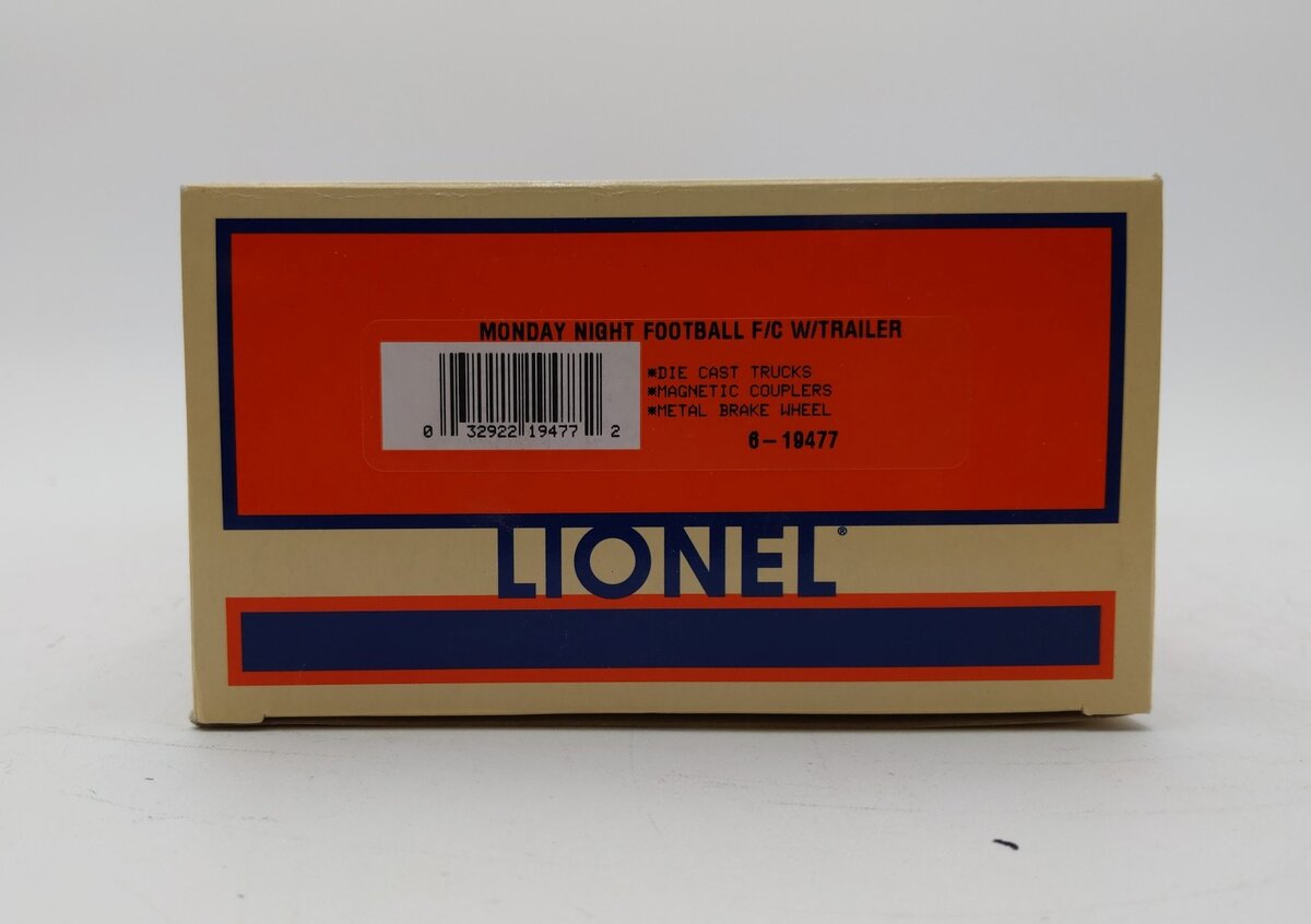 Lionel 6-19477 O Gauge Monday Night Football Flatcar w/Trailer