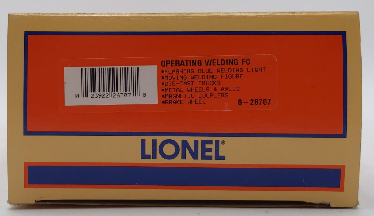 Lionel 6-26707 O Gauge Lionel Steel Operating Welding Flatcar #1108 EX/Box