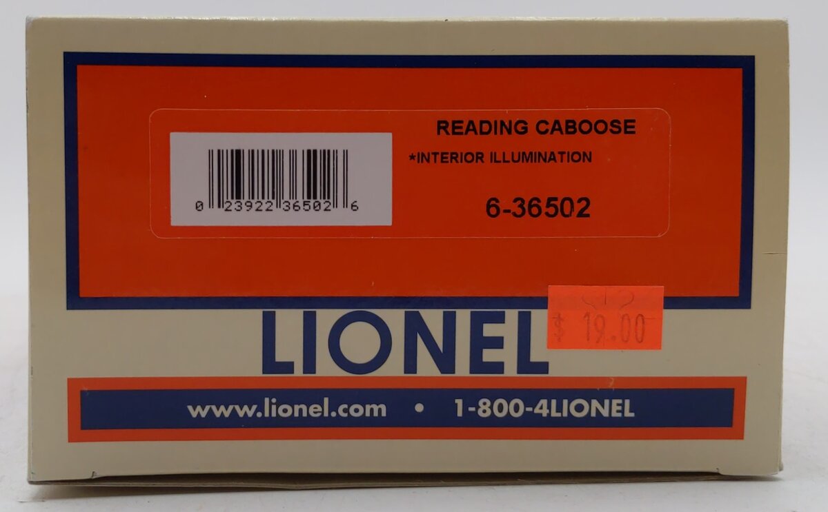 Lionel 6-36502 O Reading Illuminated Caboose LN/Box