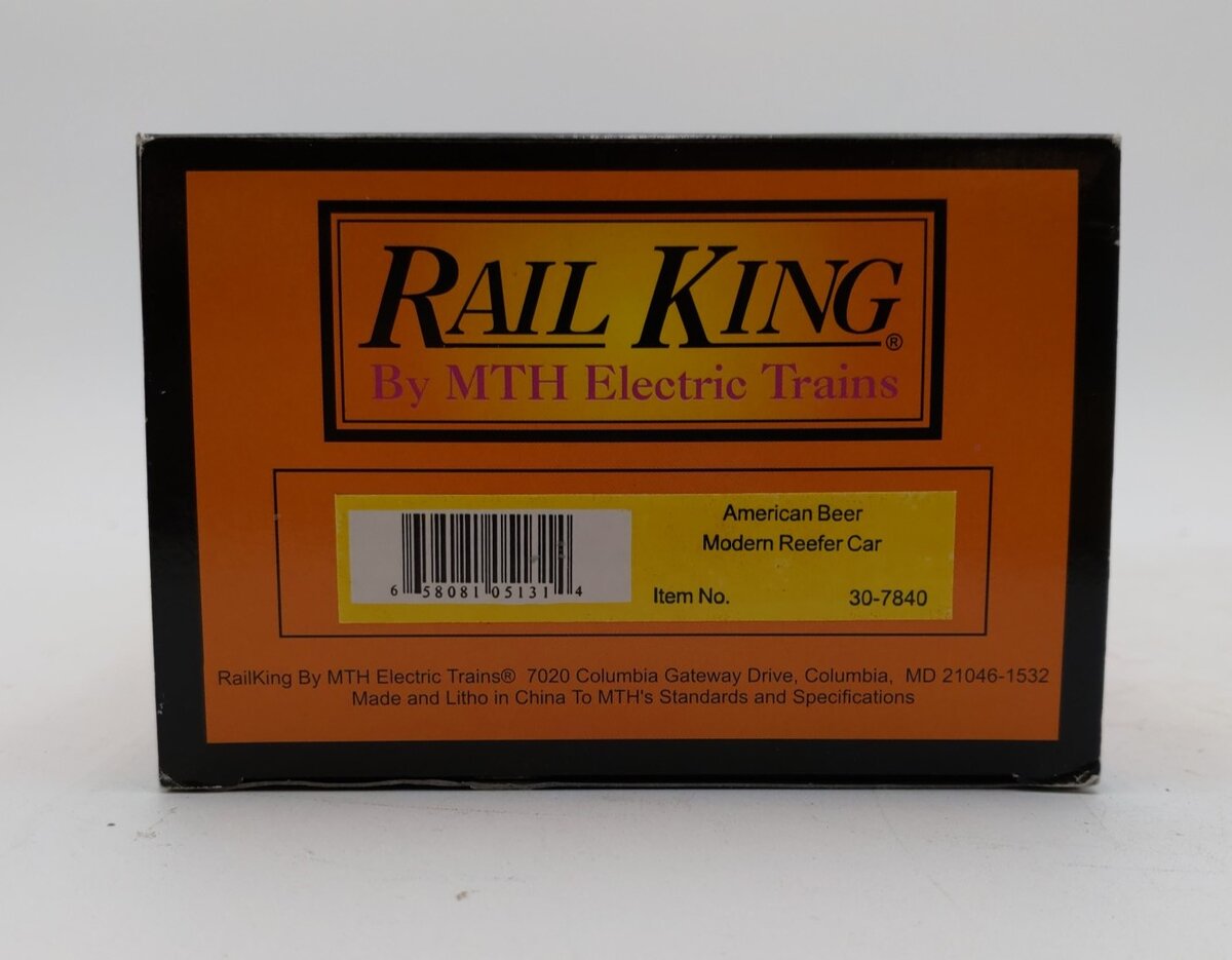 MTH 30-7840 O Gauge American Beer Refrigerator Car LN/Box
