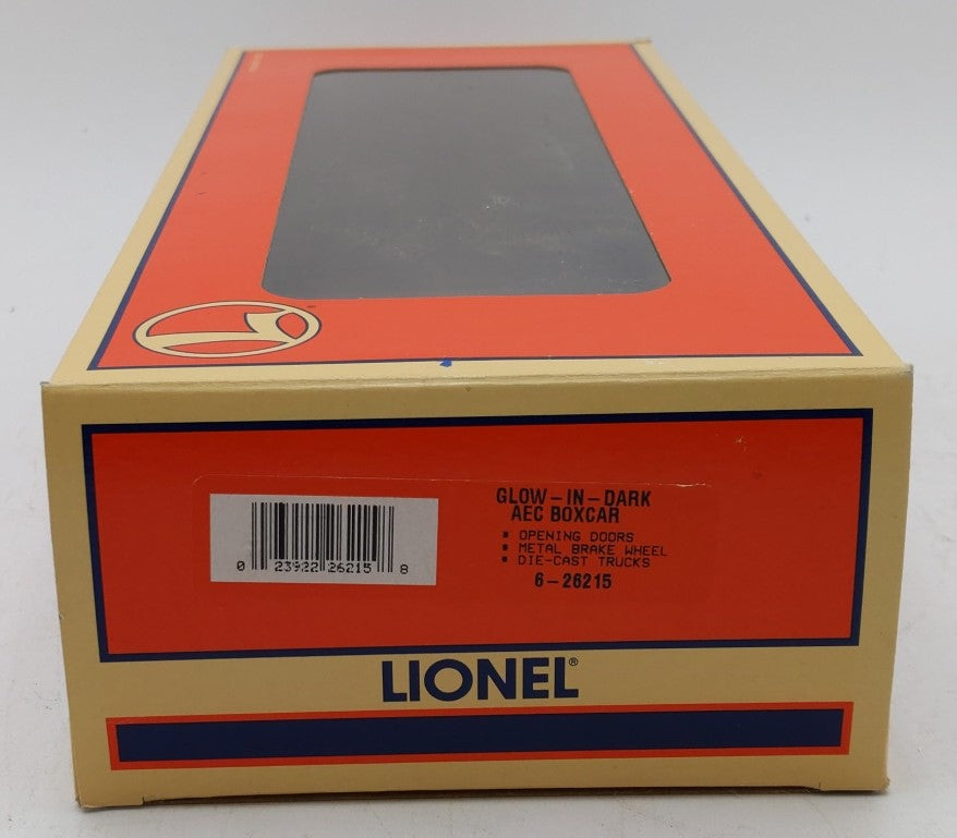 Lionel 6-26215 O Gauge AEC Glow in the Dark Boxcar NIB
