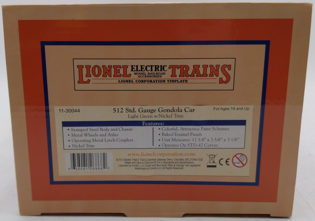 MTH 11-30044 Std. Gauge Gondola #512