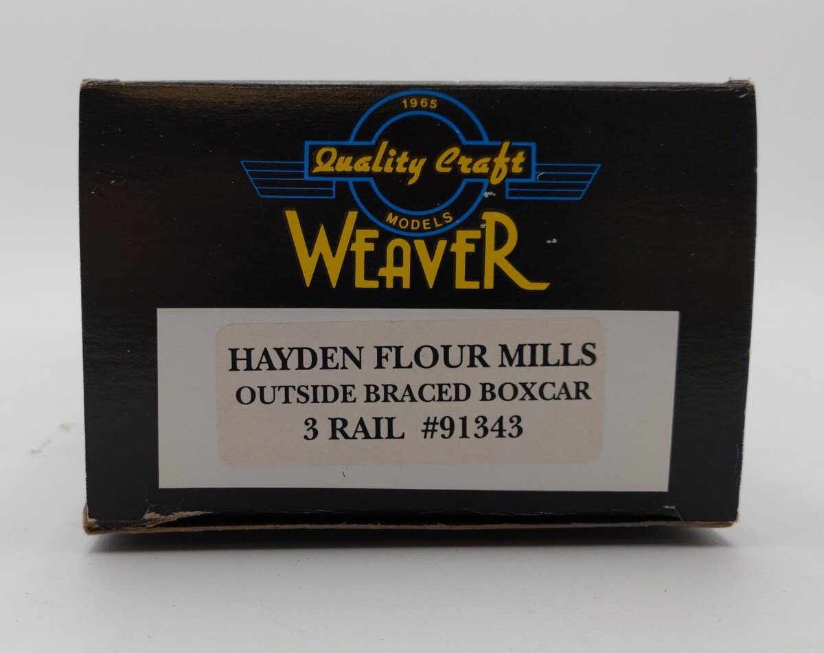 Weaver 91343 O Hayden Flour Mills Outside Braced Boxcar (3 Rail) LN/Box