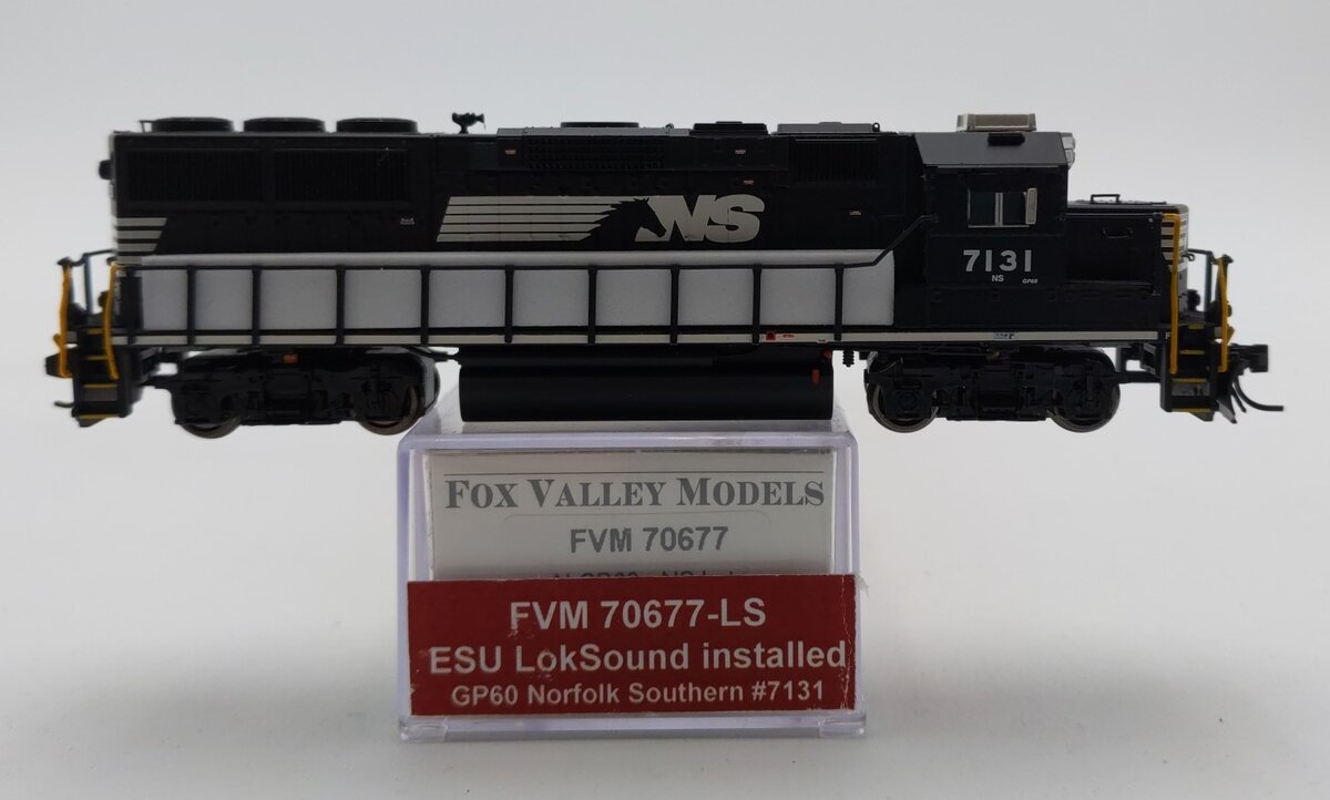 Fox Valley Models 70677 N Norfolk Southern EMD GP60 Diesel #7131 w/ ESU LokSound