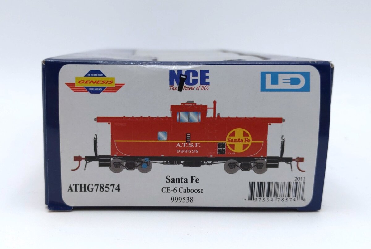 Athearn G78574 HO Santa Fe CE-6 ICC Caboose with Lights #999538