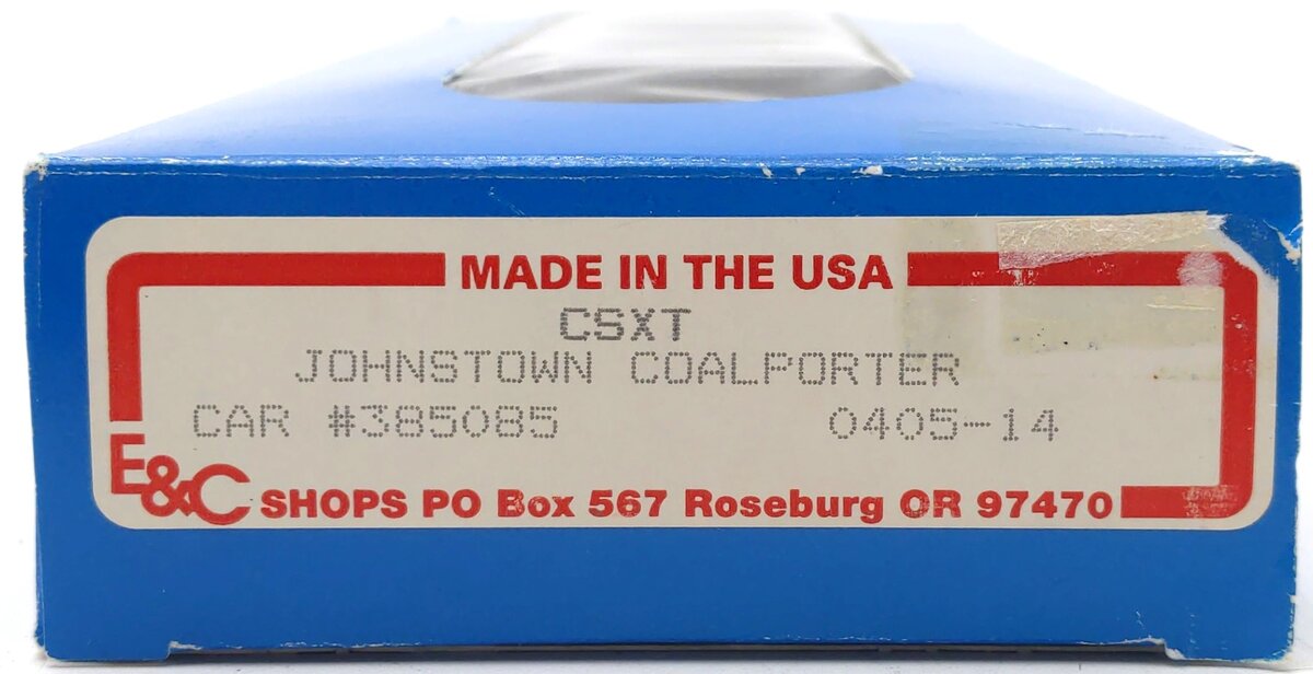 E&C Shops 385085 HO Scale CSX Johnstown Twin Tub Coalporter Coal Gondola