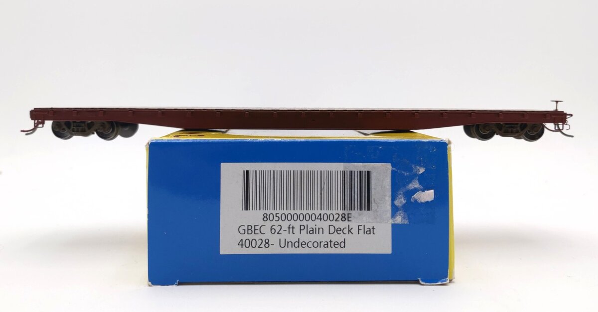 Wheels of Time 40028 HO Undecorated GBEC 62' Plain Deck Flat Car