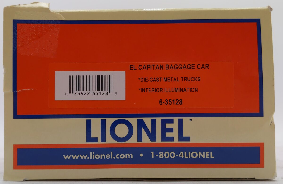 Lionel 6-35128 O Gauge Santa Fe El Capitan Baggage Car #2103