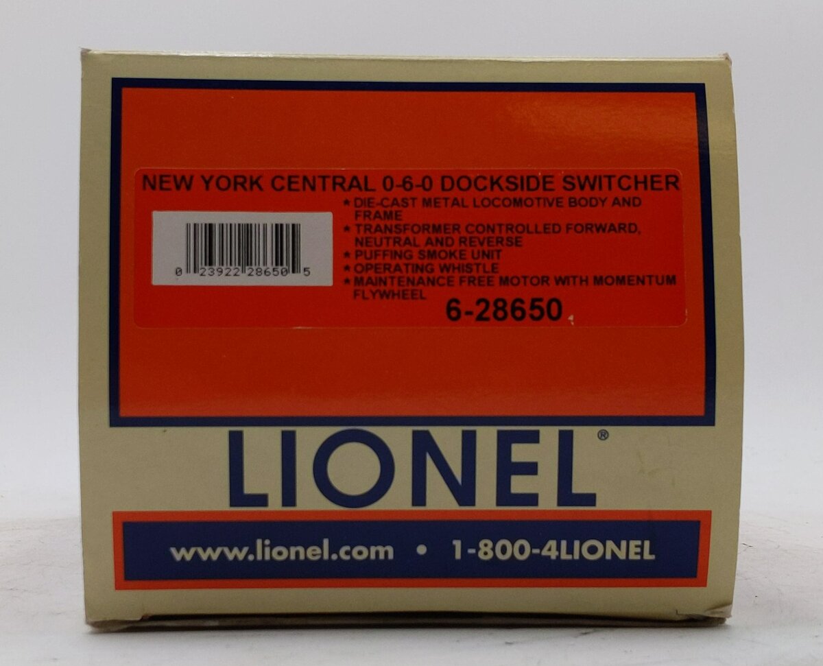 Lionel 6-28650 O Gauge New York Central 0-6-0 Dockside Steam Switcher #X-8688 LN/Box