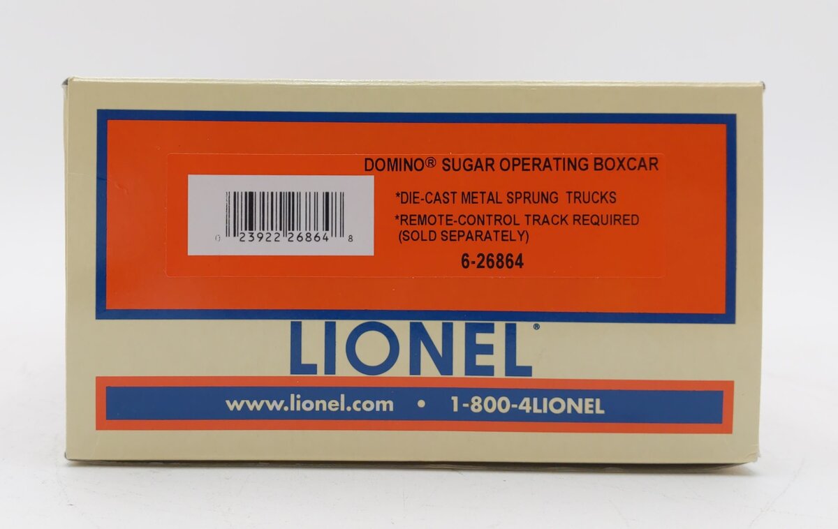Lionel 6-26864 O Gauge Domino Sugar Operating Boxcar