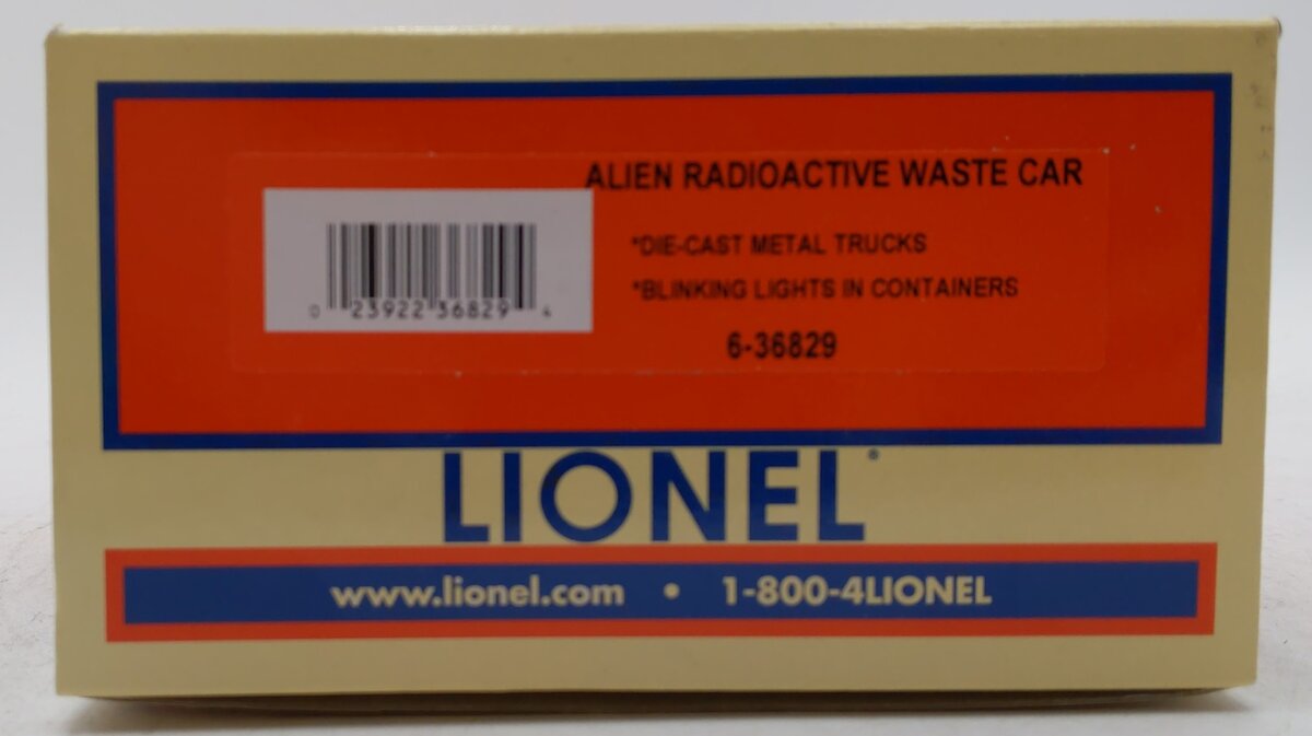 Lionel 6-36829 O Gauge Alien Radioactive Flatcar NIB